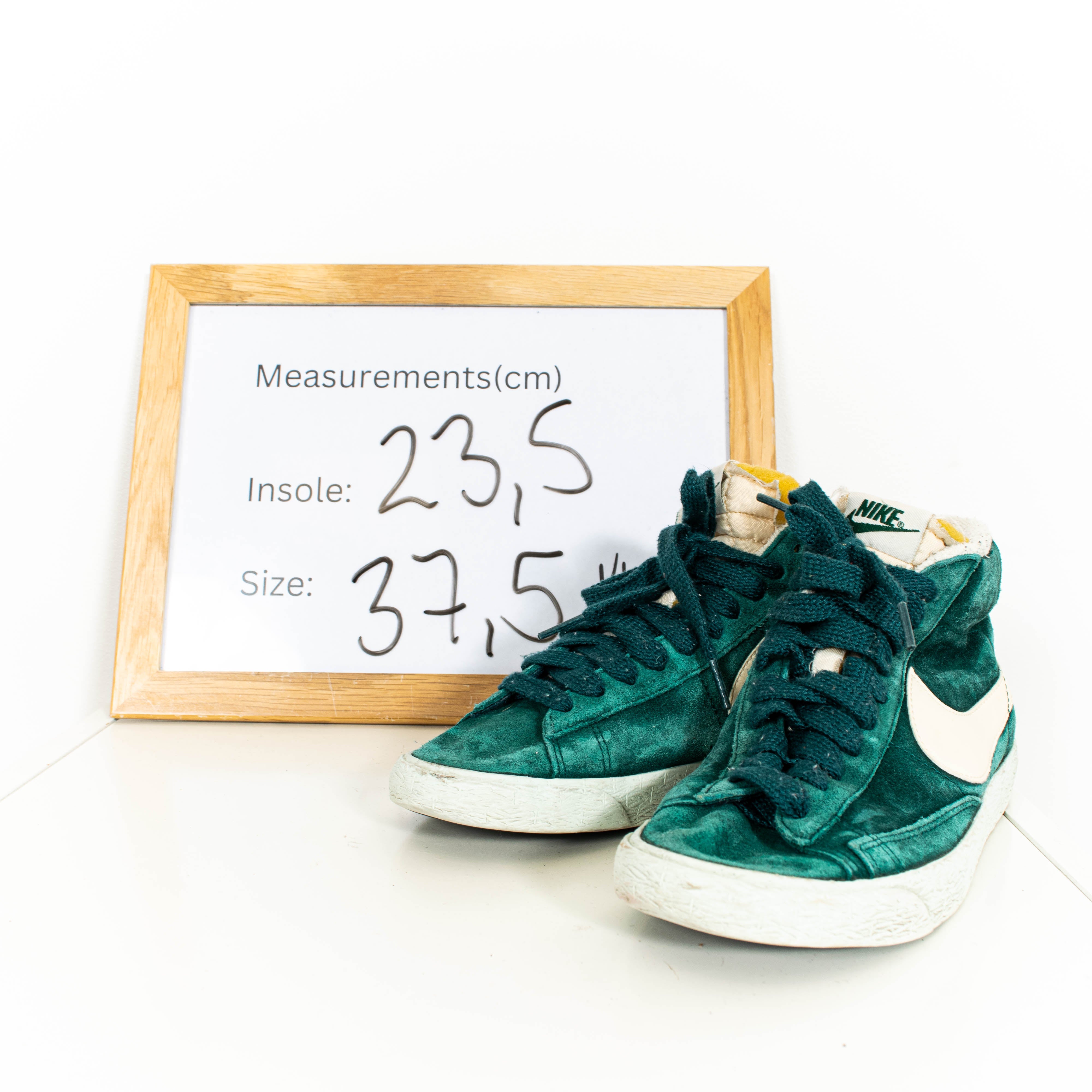 Nike Green Blazer Mid Suede High Top Sneakers Womens EU37.5