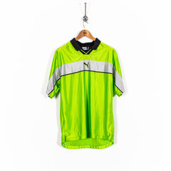 Vintage Puma Neon Green Short Sleeve Jersey Mens M