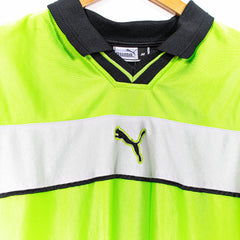 Vintage Puma Neon Green Short Sleeve Jersey Mens M