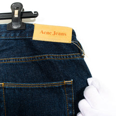 Acne Jeans Dark Wash Straight Slim Fit Skinny Zip Up Jeans Mens US31