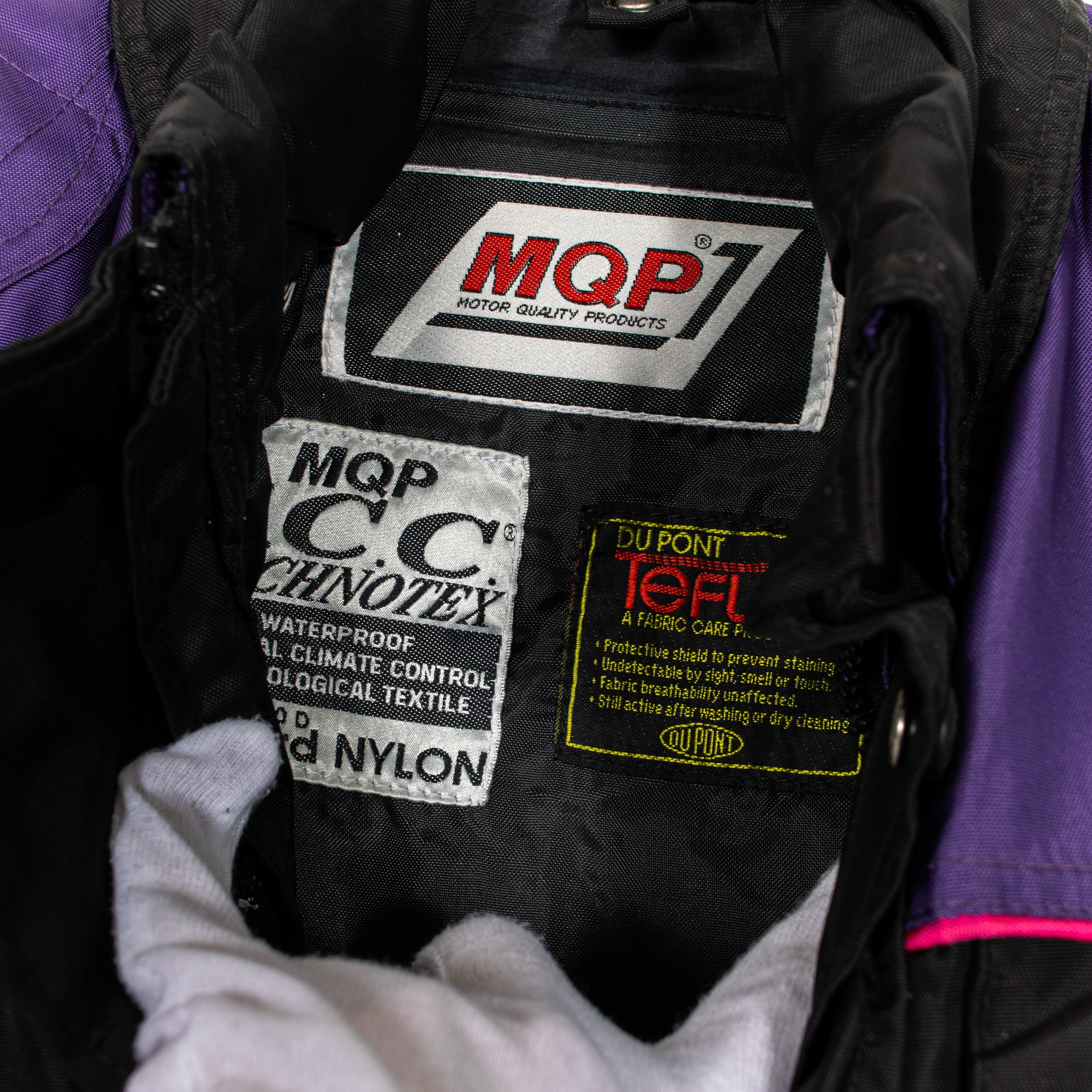MQP logo Vintage tepitud polsterdatud rihmaga veekindel Colorblock mitmevärviline motorattajakk, meeste XL