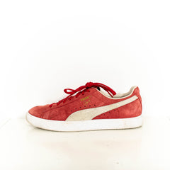 Puma Red Suede Clyde Low Top Sneakers Womens EU38.5