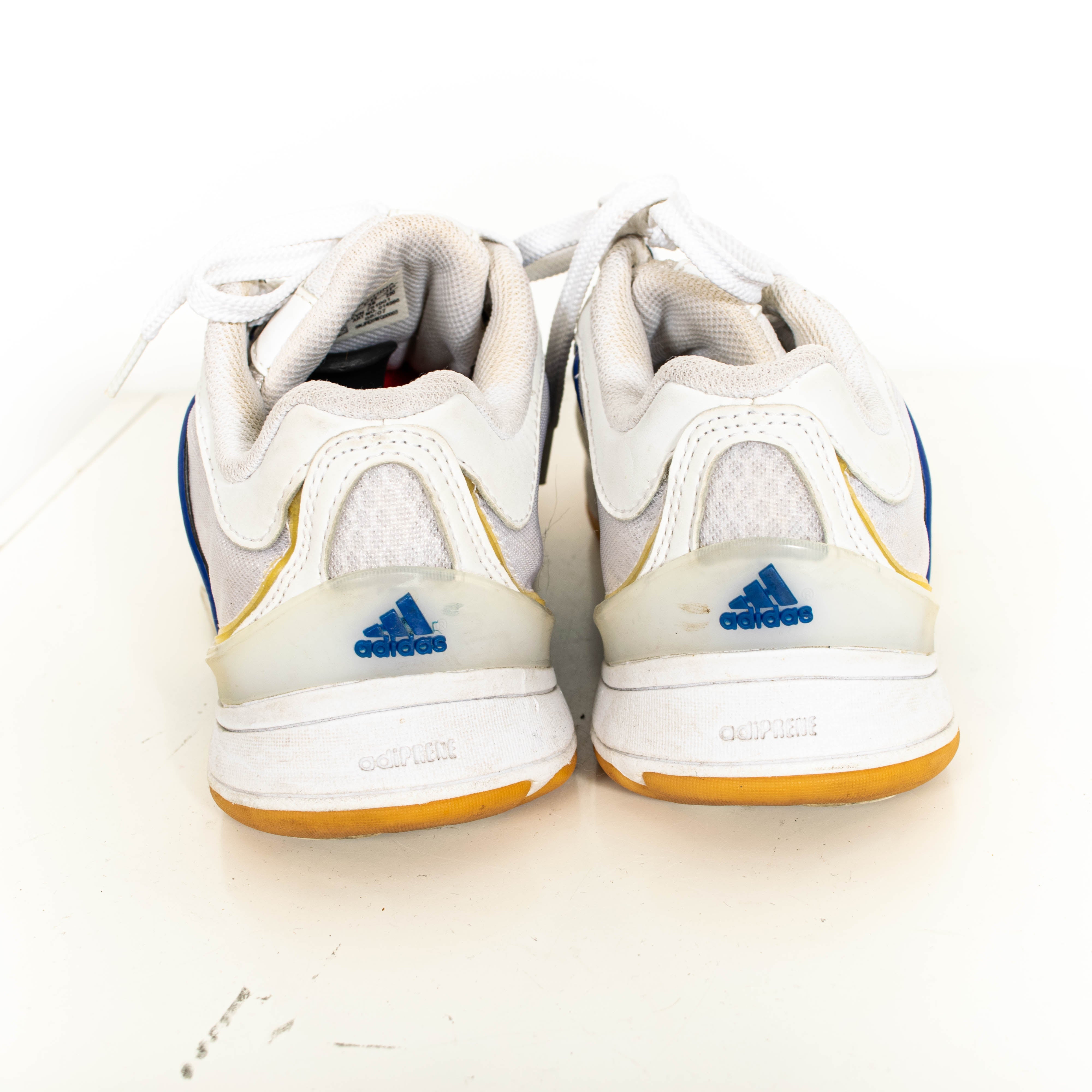 Vintage Adidas White Blue Stabil Flex Low Top Sneakers Womens EU36