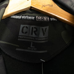 CRV Professional Workwear Dark Green Camo Set Full Zip Jacket Mens L