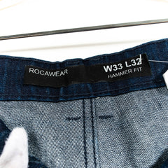 Rocawear Dark Wash Hammer Fit Button Fly Jeans Mens US35