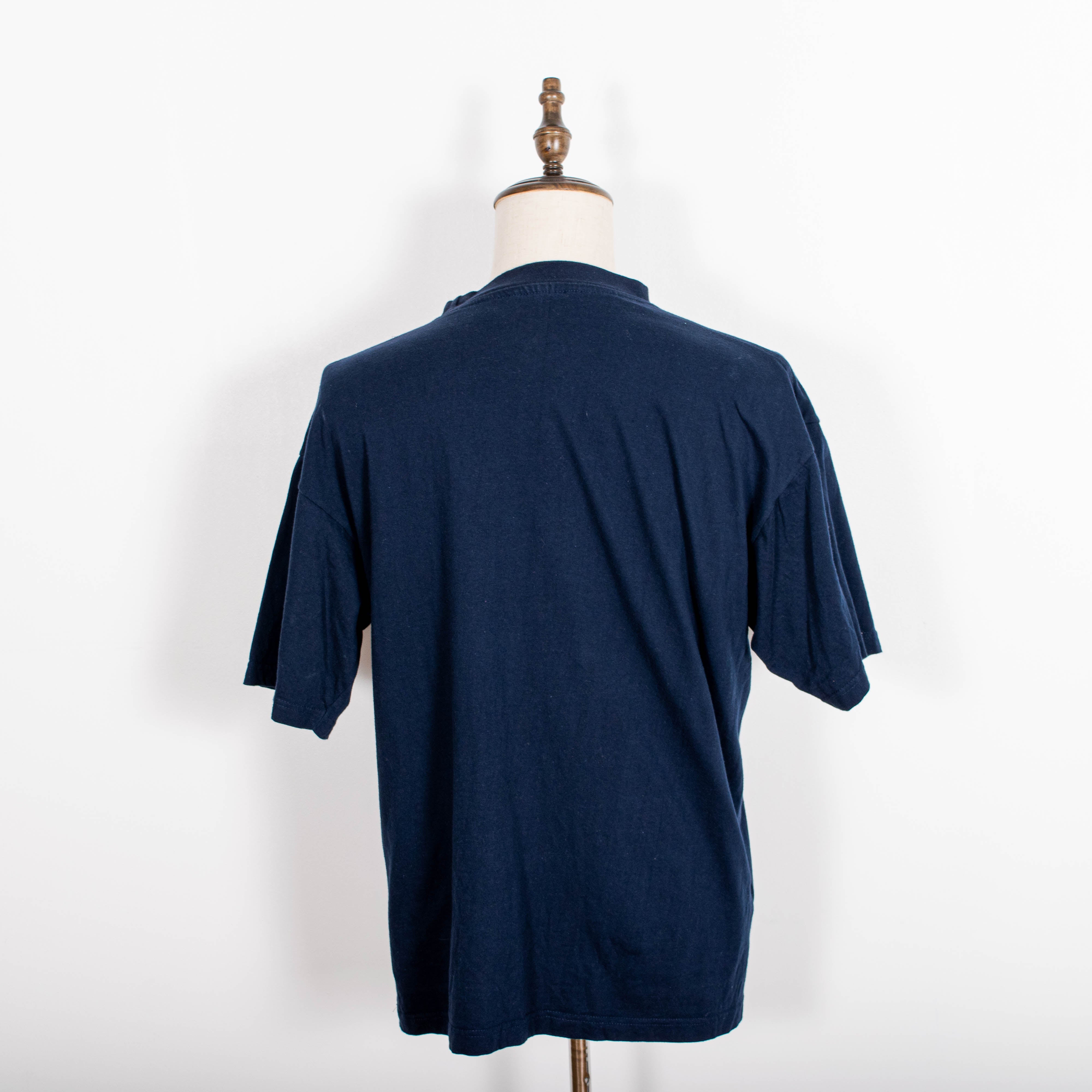 Dark Blue Front Pocket Short Sleeve Shirt Mens M