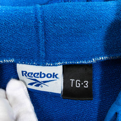 Vintage Reebook Blue Pullover Hoodie Big Logo Embroidery Mens M