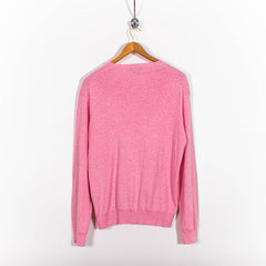 Ralph Lauren Polo Pink Pullover Sweater Mini Logo Embroidery Mens L