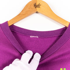 Vintage Oversized Test Logo Print Purple Pullover Sweatshirt Women's XL