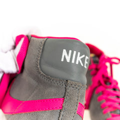 Nike Blazer Mid Suede Grey Hot Pink High Top Sneakers Womens EU37.5