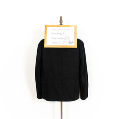 Vintage Levis Black Wool Blend Zip Up Jacket Mens XL