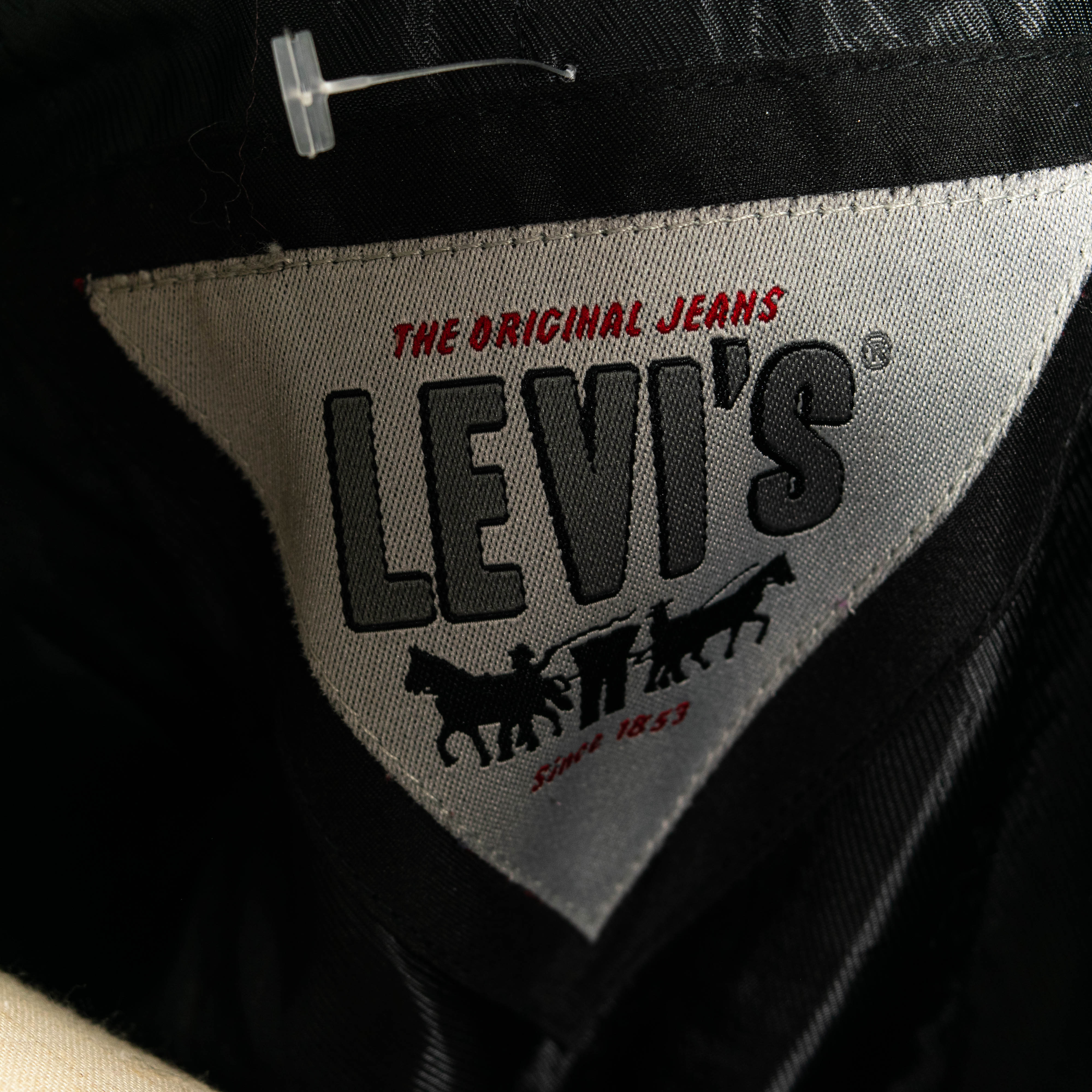 Vintage Levis Black Wool Blend Zip Up Jacket Mens XL