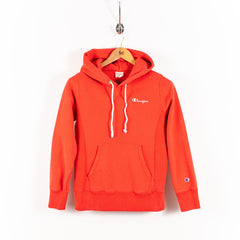 Champion Logo Embroidery Vintage Red Pullover Hoodie Men's M
