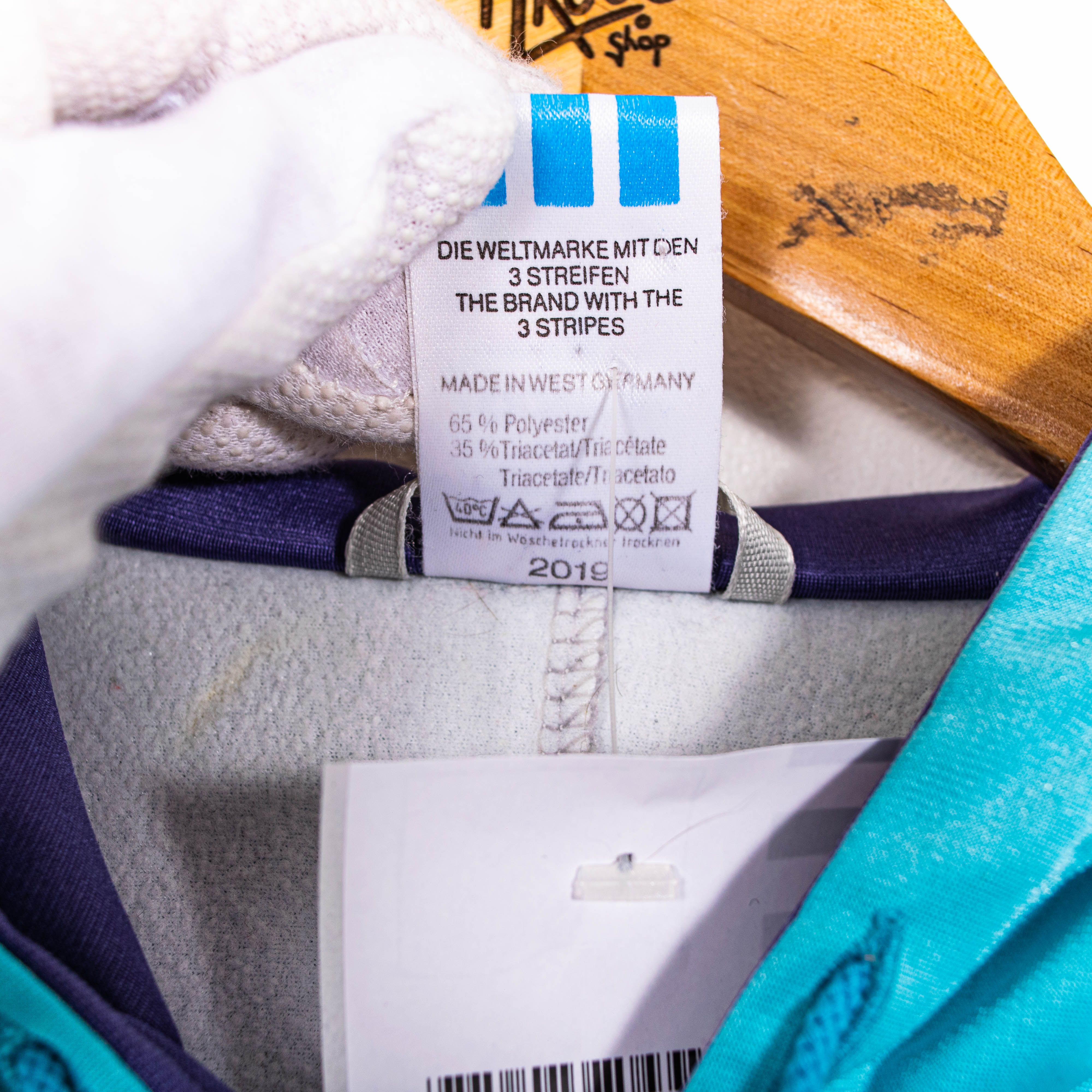 Vintage Adidas West Germany Multicolor Pullover Quarter Zip Hooded Track Jacket Mens XS