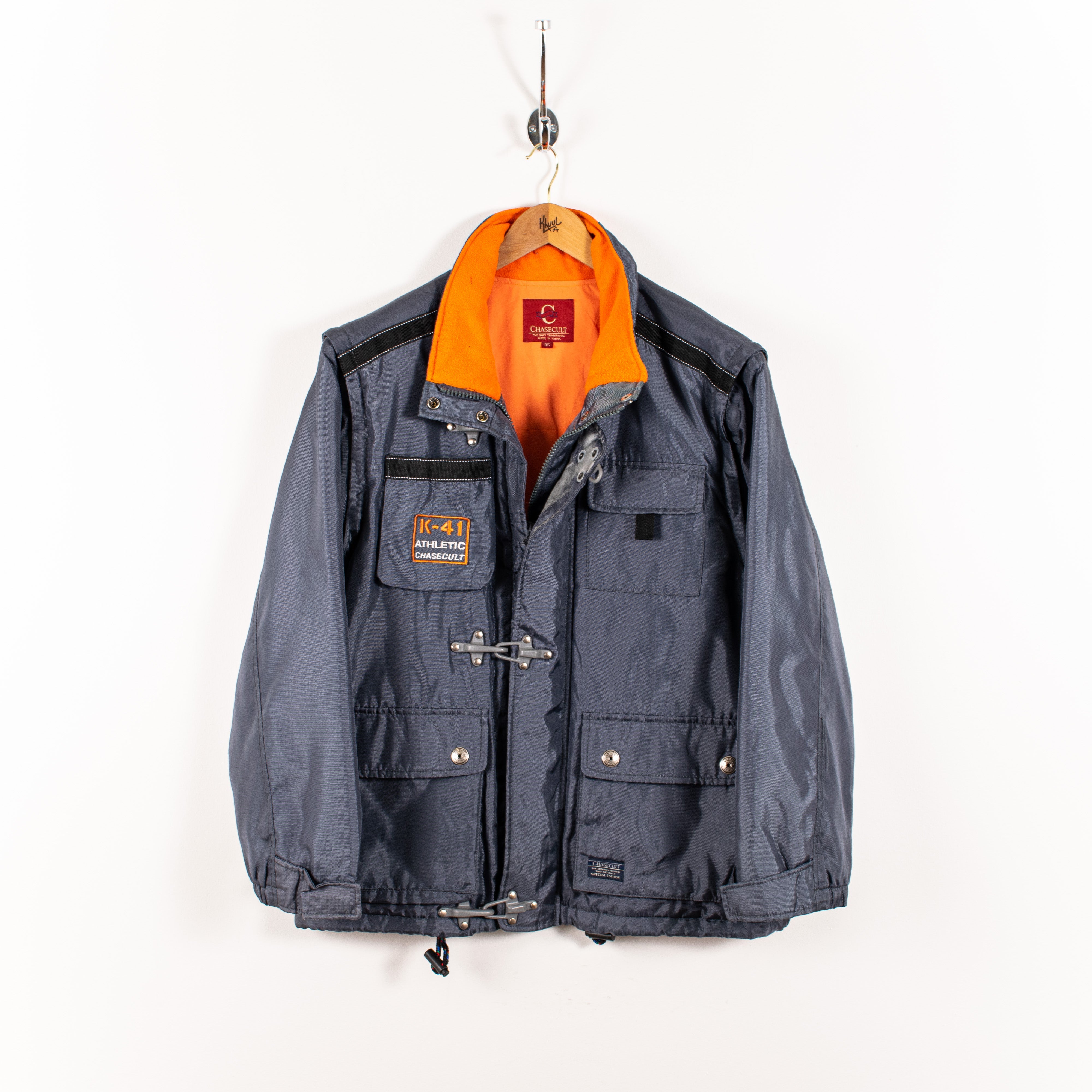 Vintage Chasecult Utility Fleece Lining Gray Ski Jacket Men's L