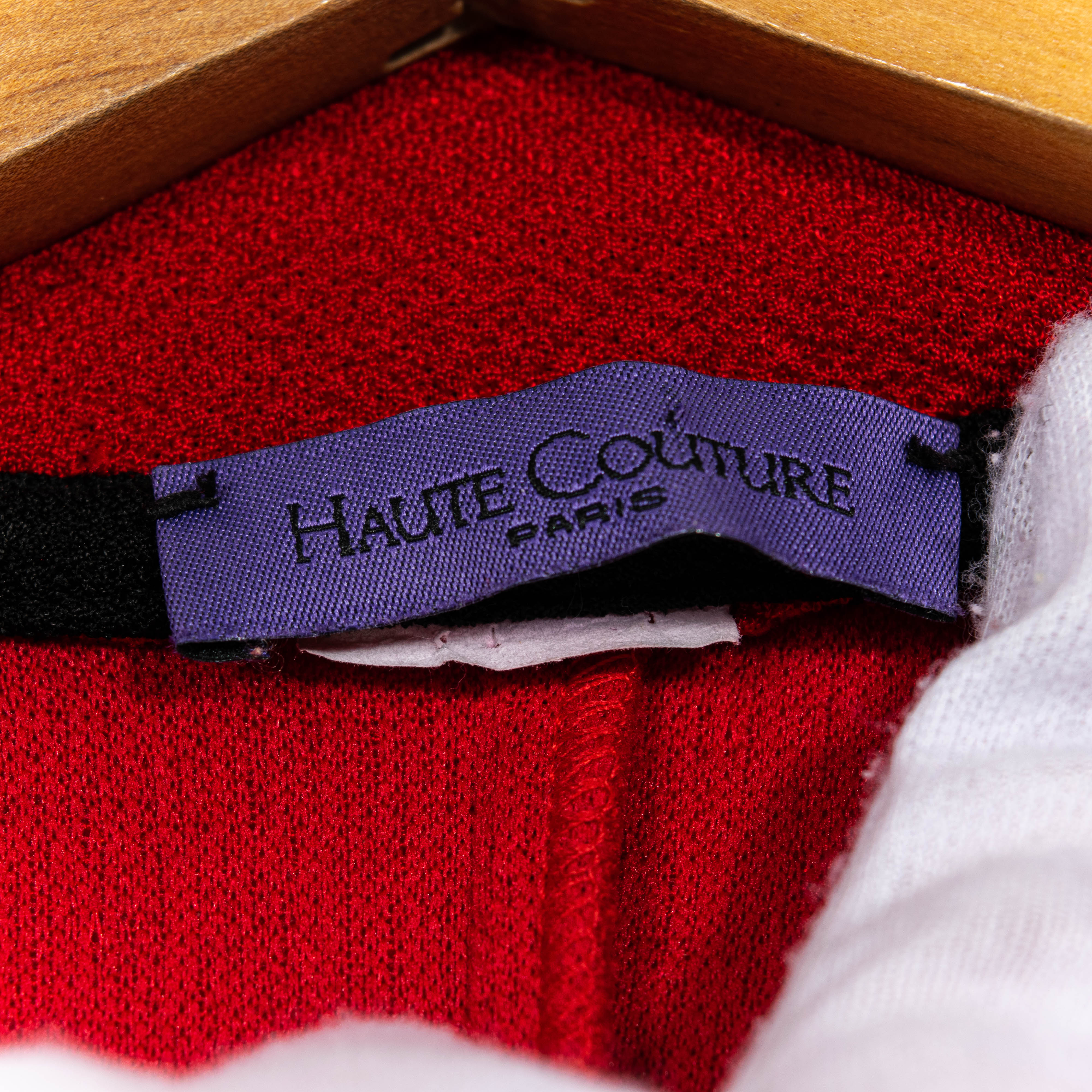 Haute Couture vintage lilleline punane bleiserjakk lillega roos Kolmemõõtmeline kangas, suured nööbid, naiste XS