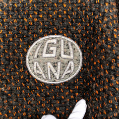 Vintage Iguana Brown Quarter Zip Pullover Villasegu kampsun Logo Patch Mens XL
