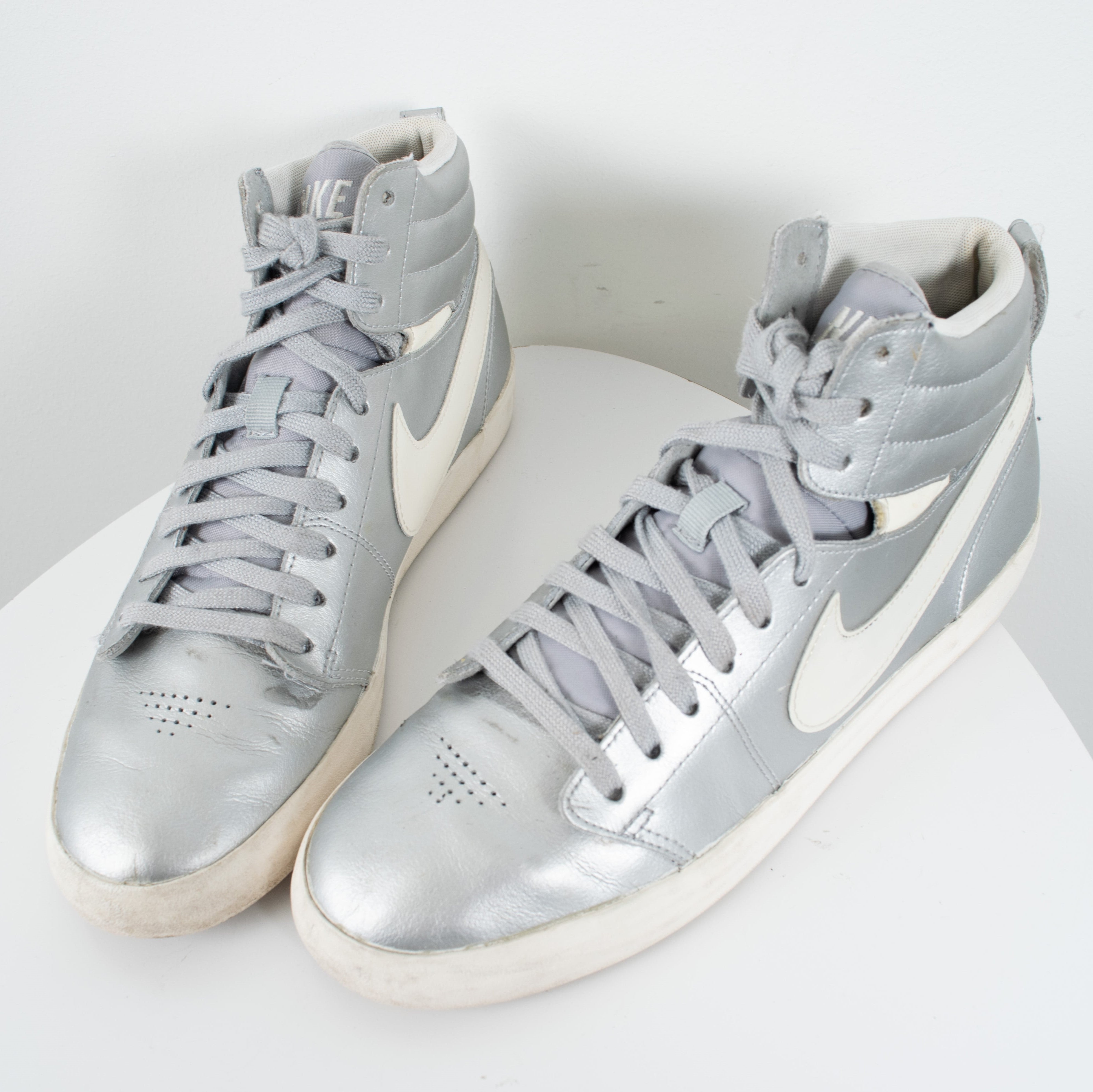 Nike Blazer High Top Silver Metallic Sneakers Women's EU40.5