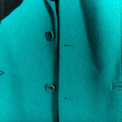 Vintage Yanks Blue Buttoned Wool Blend Blazer Mens L