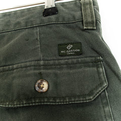 MC.Gordon Dark Green Zip Up Straight Fit Denim Cargo Pants Mens US35