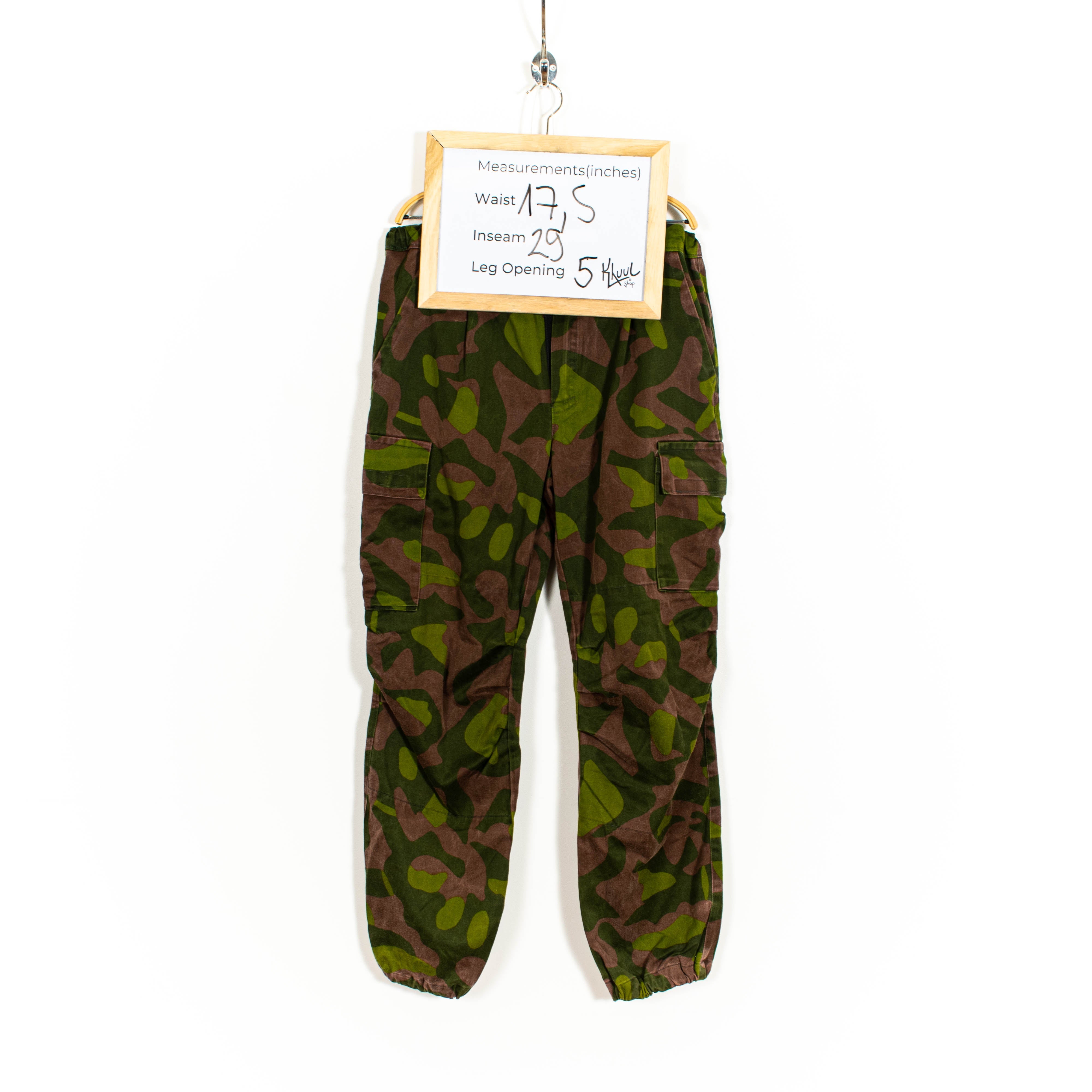 Multicolor Camo Print Zip Up Military Cargo Pants Mens US35