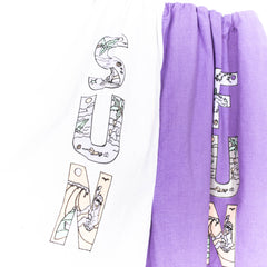 White Purple Sun Fun Summer Print Shorts Womens US22