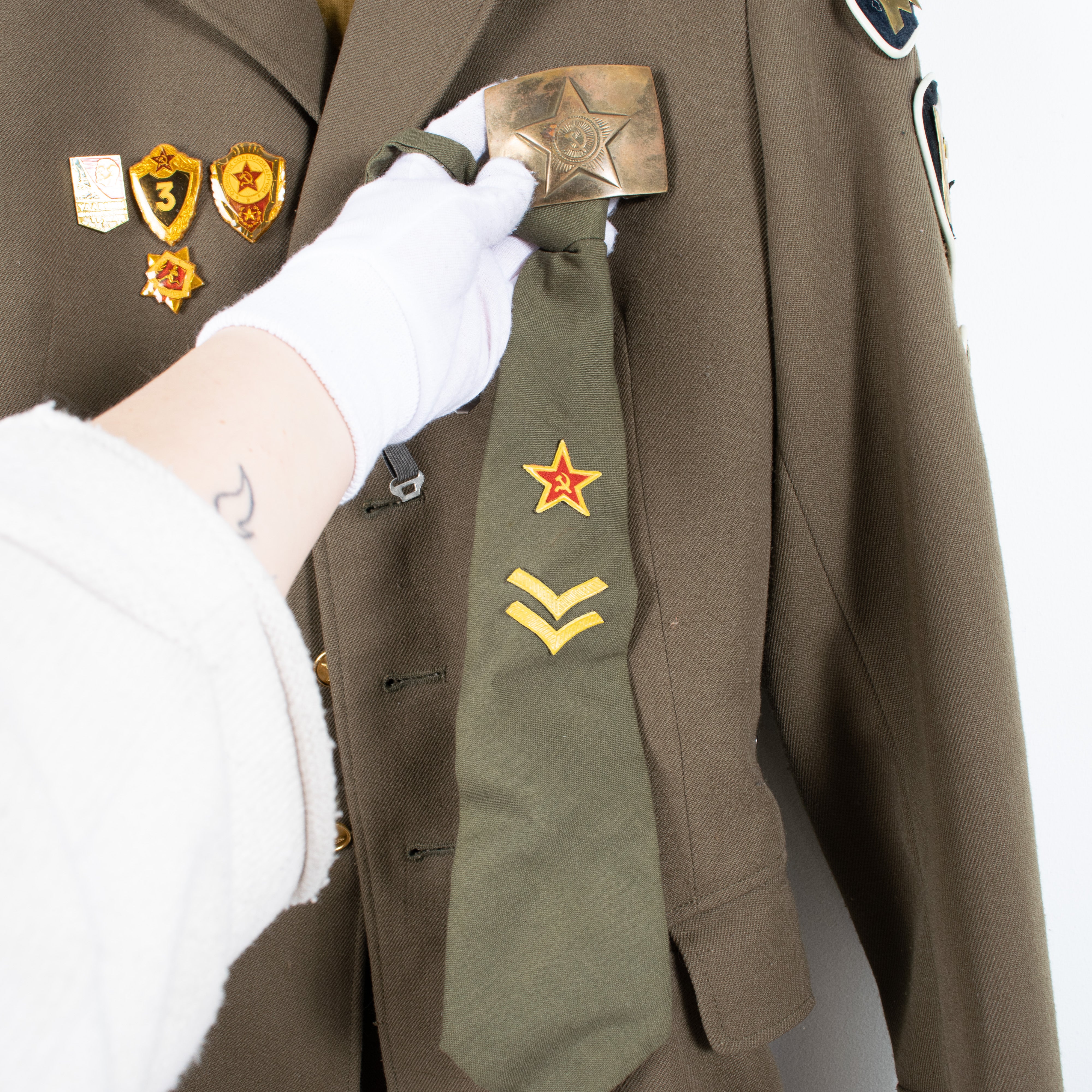 Nõukogudeaegne NSVL üksikasjalik Vene armee roheline sõjaväekindral kolonel jakk meeste XS