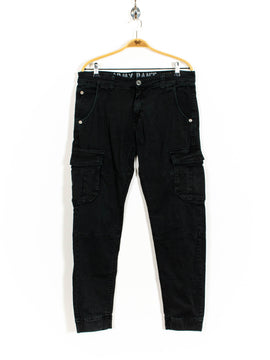 Alpha Industries Black Zip Up Slim Fit Jeans Mens US34
