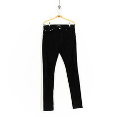 Oro Los Angeles Black Zip Up Skinny Fit Jeans Mens US31