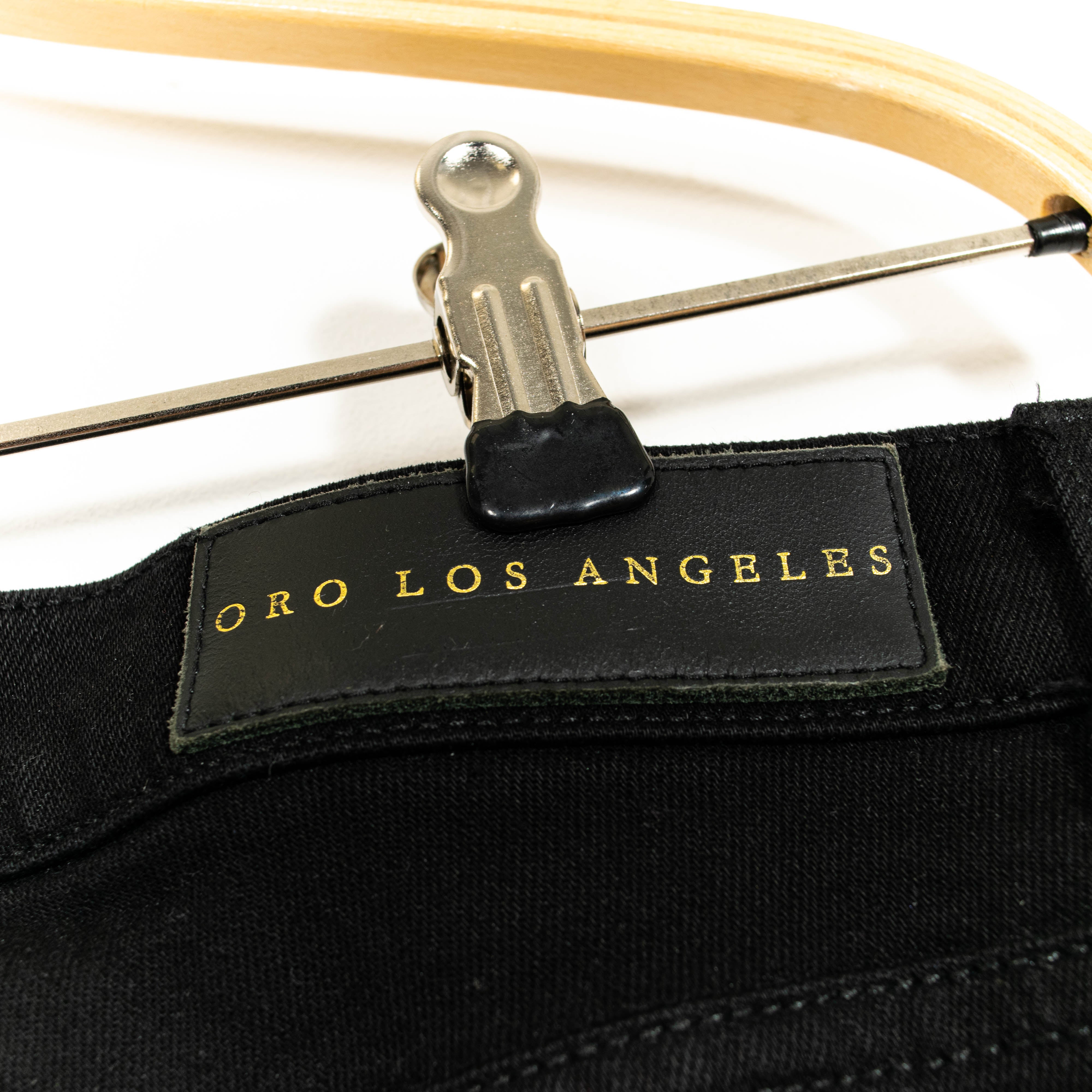 Oro Los Angeles Black Zip Up Skinny Fit Jeans Mens US31