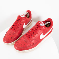 Nike Leather Court Vision Red Low-Top Sneakers Men´s EU 40