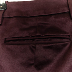 Hugo Boss Brown Zip Up Silk Flared Pants Mens US32