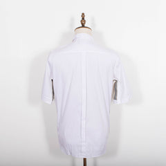 Dkny White Buttoned Short Sleeve Dress Shirt Mens S