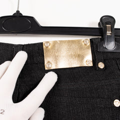 Versace Lace Black Slim Fit Denim Jeans Women's US27