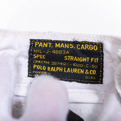 Vintage Ralph Lauren White Straight Fit Zip Up Cargo Pants Mens US32