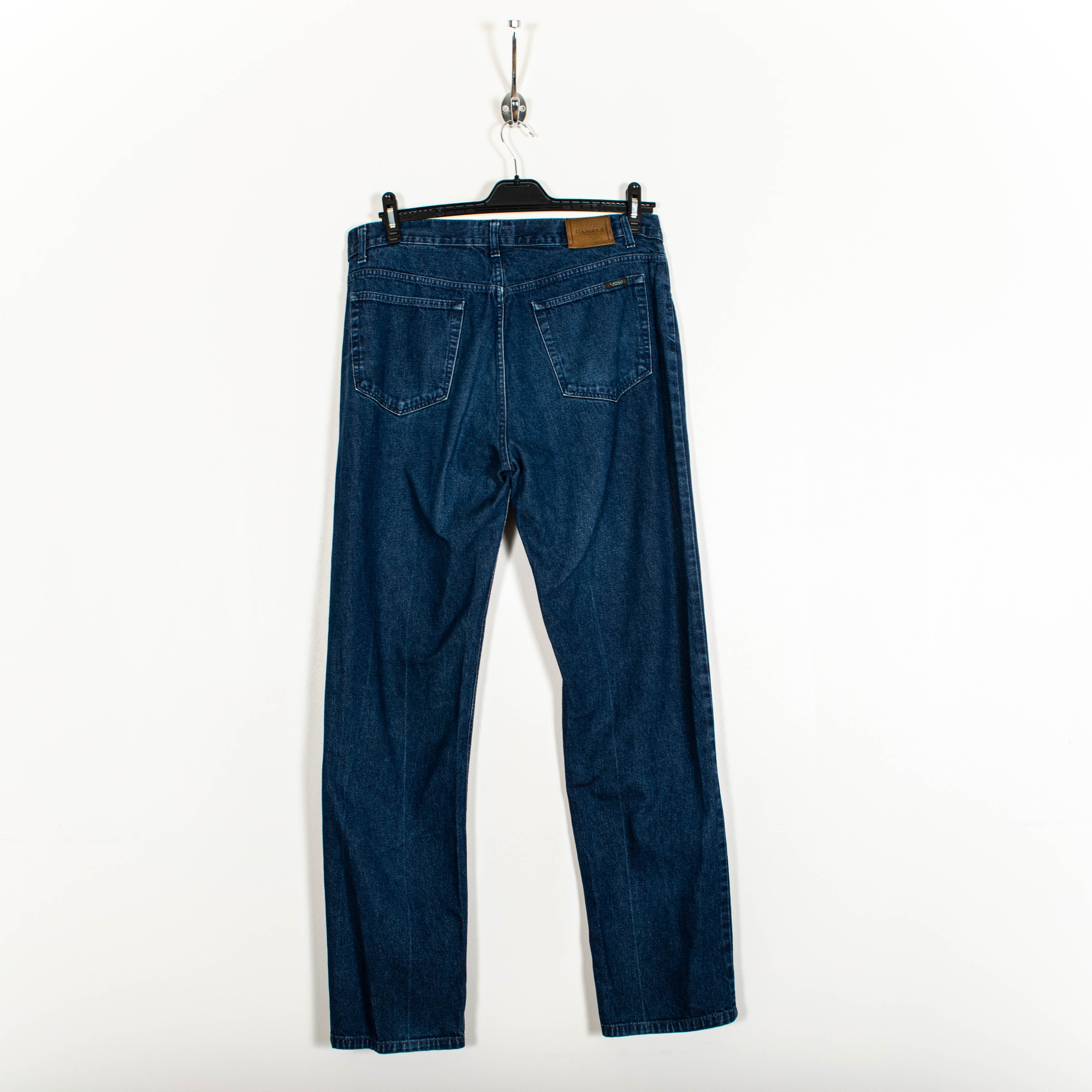 Vintage Canali Sportswear Dark Washed Straight Leg Jeans Mens US36