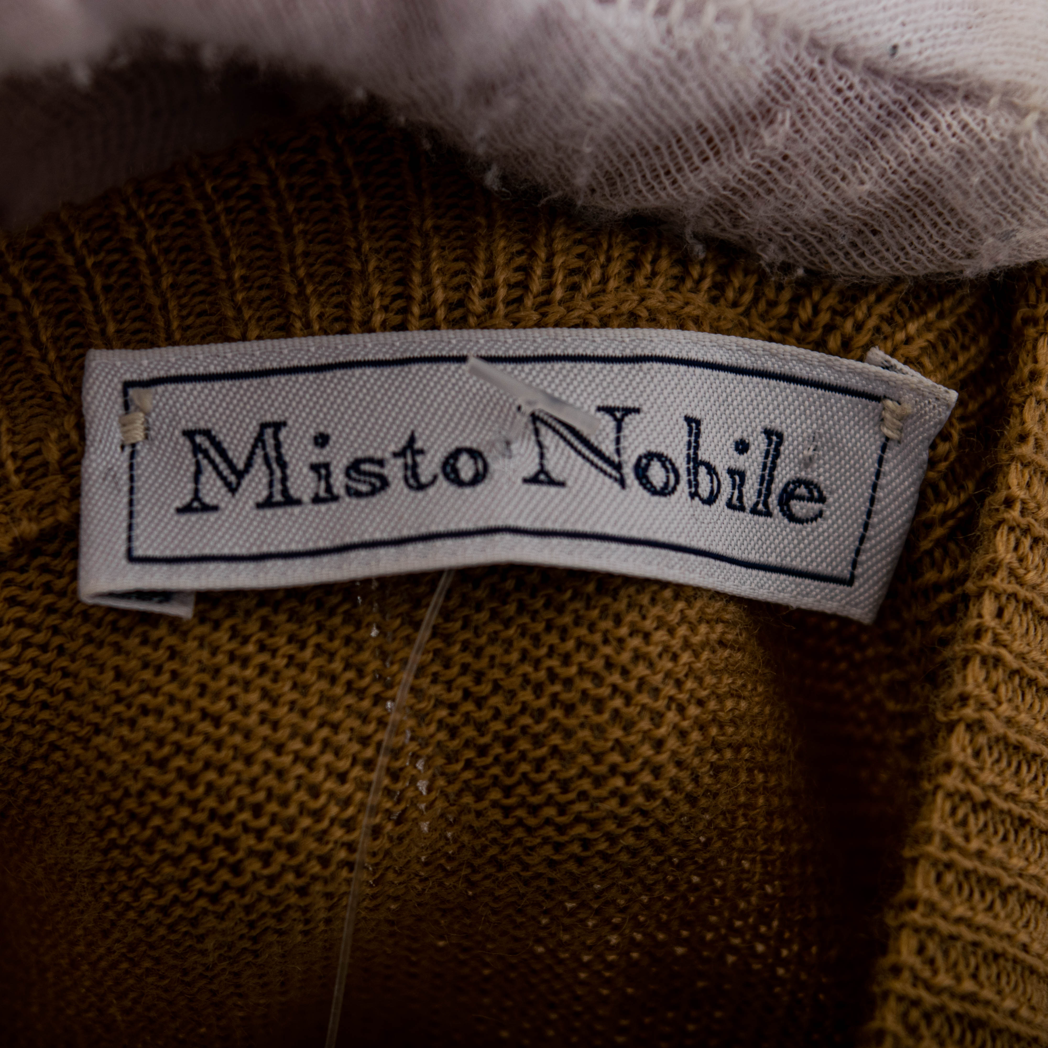 Vintage Misto Nobile Brown Knit Sweater Vest Womens M