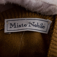 Vintage Misto Nobile Brown Knit Sweater Vest Womens M