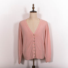 Vintage Matalan Pink Knit Buttoned Cardigan Sweater Womens XL