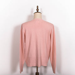 Vintage Matalan Pink Knit Buttoned Cardigan Sweater Womens XL