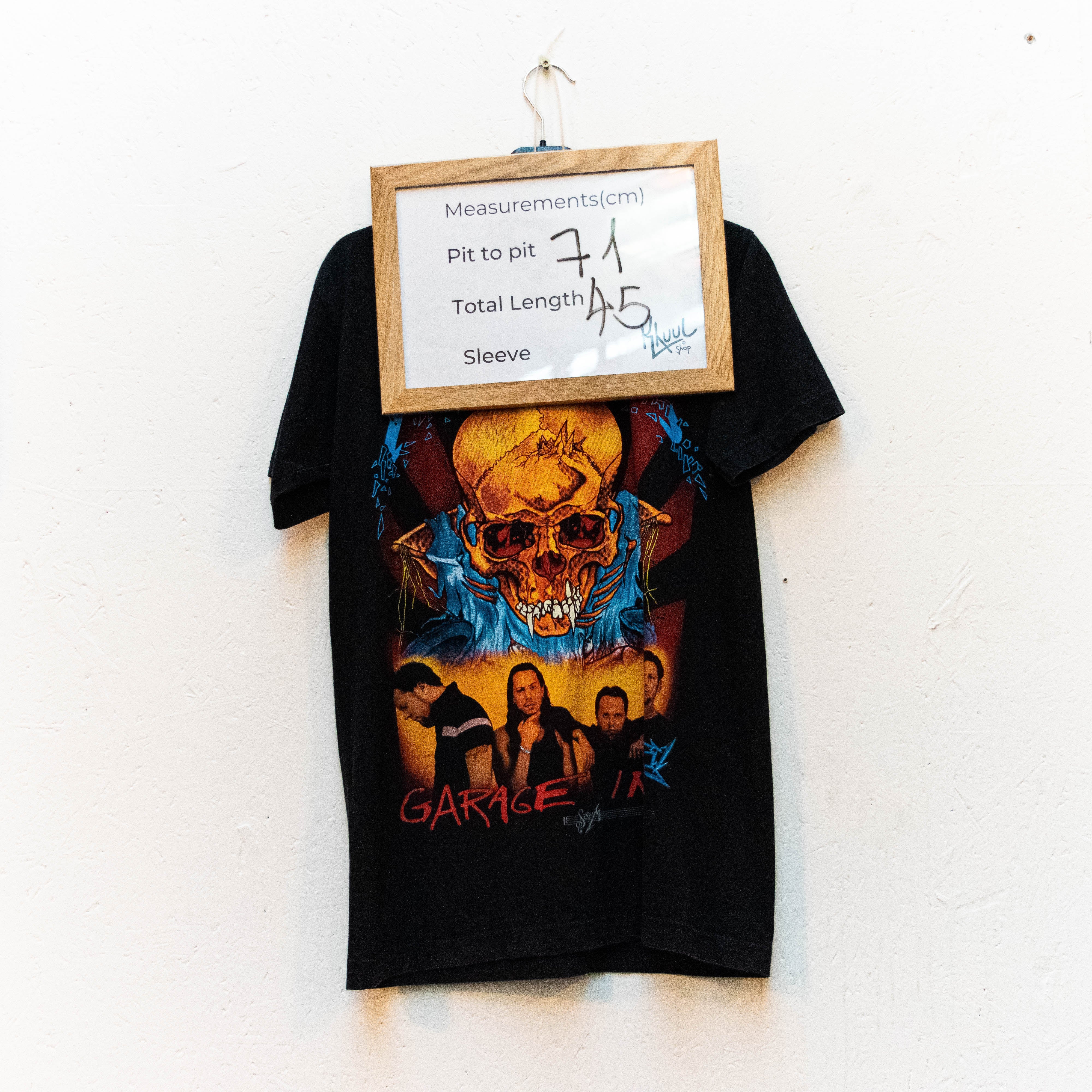 Metallica Double Sided Band & Skull Graphic Black Short Sleeve Shirt Mens S